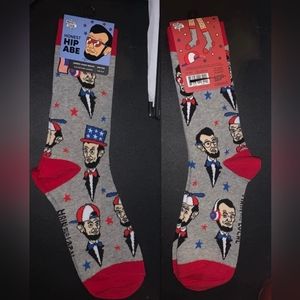 Unisex Crew Sock Honest Hip Abe  USA flag
